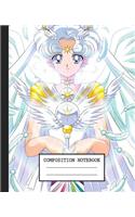 Notebook: Anime Japan Sailor Moon Soft Glossy Cover Graph Paper Pages Book 7.5 x 9.25 Inches 110 Pages