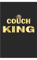 Couch King: Notebook, Journal with Funny Saying- blank paper - 6x9 - 120 pages