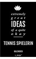Kalender für Tennis Spieler / Tennis Spielerin