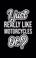 I Just Really Like Motorcycles Ok?: Christmas Gift for Motorcycles lover - Funny Motorcycles Journal - Nice 2019 Christmas Present for Motorcycles - 6x9inch 120 pages