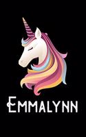 Emmalynn: Personalized Custom Name Unicorn Themed Monthly 2020 Planner (Calendar, To Do List, Monthly Budget, Grocery List, Yearly Financial Goals) Gift for G