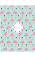 Notebook: Flamingo cover and Dot pages, Extra large (8.5 x 11) inches, 110 pages, notebooks and journals(1 Flamingo Notebook,)