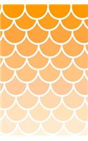Journal: Orange Scale 6 x 9 Unlined Blank Numbered 200 Pages