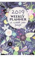 2019 A Week Per Page Weekly Planner: Diary Scheduler, One Year Agenda, Appointment Gift Notebook. Letter Size: 6 x 9 inch; 15.24 x 22.86 cm