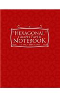 Hexagonal Graph Paper Notebook: 1/4 Inch Hexagons: Organic Chemistry Graph Paper & for Gaming, Graphs, Mapping, Sketches And Notes - Red Cover