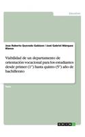 Viabilidad de un departamento de orientación vocacional para los estudiantes desde primer (1°) hasta quinto (5°) año de bachillerato