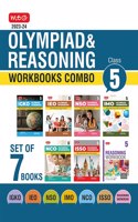 MTG Olympiad Workbook and Reasoning Book Class 5 Combo for NSO-IMO-IEO-NCO-IGKO-ISSO (Set of 7 Books) - SOF Olympiad Preparation Books For 2023-2024 Exam