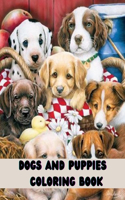 Dogs and Puppies Coloring Book