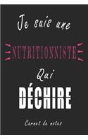 Je Suis une Nutritionniste qui Déchire Carnet de notes