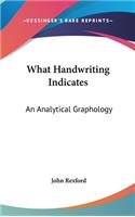 What Handwriting Indicates