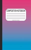 Composition Notebook College Ruled Lined Book: White Blank Lined Retro Composition Book Writing Journal Gift for High School College Students or Teachers