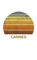 Cannes: France Wide Ruled Notebook Paper For Work, Home Or School. Vintage Sunset Note Pad Journal For Family Vacations. Travel Diary Log Book For Adults & 