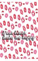 NotebookYour Kisses make me happy - white on white