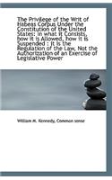 The Privilege of the Writ of Habeas Corpus Under the Constitution of the United States