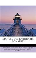 Manuel Des Rntiquites Romaines