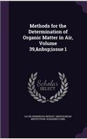 Methods for the Determination of Organic Matter in Air, Volume 39, Issue 1