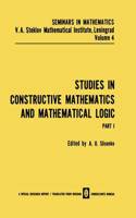 Studies in Constructive Mathematics and Mathematical Logic
