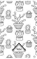 Notebook Journal Dot-Grid, Graph Grid, Lined, Blank No lined: Cute Hand Draw Doodles Cactus Succulent Plants Black White: Small Pocket Notebook Journal Diary, 120 pages, 5.5" x 8.5"(Blank Notebook Journal)