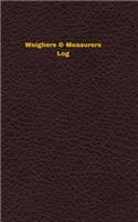 Weighers & Measurers Log: Logbook, Journal - 102 pages, 5 x 8 inches