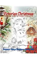 Victorian Christmas coloring book for adults relaxation