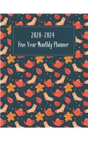 2020-2024 Five Year Monthly Planner: Personal 60 Monthly Calendar with US Holidays. Autumn cover design.