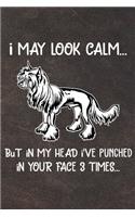 I May Look Calm But In My Head I've Punched In Your Face 3 Times: Chinese Crested Puppy Dog 2020 2021 Monthly Weekly Planner Calendar Schedule Organizer Appointment Journal Notebook For Chinese Crested Dog Owners a