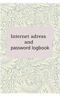internet adress and password logbook: Password Log Book: Email Password Organizer, Password Keeper Book, Passcode Diary, Password Storage Book, Hydrangea Flower Cover -120 pages