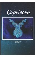 Capricorn Zodiac Journal: (100 Pages - Blank Lined Notebook - 6x9)