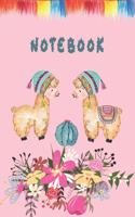 Cute Boho Llama Notebook for Llama lovers: A cute bohemian Llama lined journal notebook for jotting down ideas Great gift idea for Llama lovers