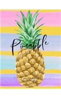 2020 2021 15 Months Pineapple Fruits Daily Planner: Academic Hourly Organizer In 15 Minute Interval; Appointment Calendar With Address Book, Password Log & Notes; Monthly & Weekly Goals Journal Diary 