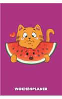 Wochenplaner: Ich liebe Wassermelone DIN A5 florales Inlay - Wochenkalender 52 Wochen für Trendsetter (pink)
