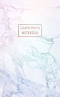 Graph Paper Notebook: Rainbow Marble - 8.5 x 11 - 5 x 5 Squares per inch - 100 Quad Ruled Pages - Cute Graph Paper Composition Notebook for Children, Kids, Girls, Teens a