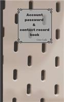 Account password & contact record book