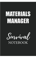 Materials Manager Survival Notebook: Small Undated Weekly Planner for Work and Personal Everyday Use Habit Tracker Password Logbook Music Review Playlist Diary Journal