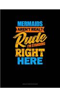 Mermaids Aren't Real? Rude, I'm Standing Right Here: Unruled Composition Book(1224 Unruled Composition Book)