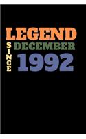 Legend since December 1992: Ruled Birthday Diary Notebook or Guest book Journal - Lined Register Pocketbook for Men and Women with Lines - Visitors' book for Birthdays and Part