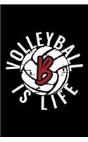 B Monogram Initial Volleyball Journal