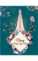 Nanny Daily Log Sheet: Yoga Art Flowers Cover, 8.5" X 11" Nanny Journal, Kids Healthy & Activities Record, Baby Daily Log Feed, Diapers, Sleep, Health Care, to Do List and