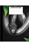 Snake Composition Book: Cool Snake Composition Notebook. 132 Pages Wide Ruled 7.5x9.25"