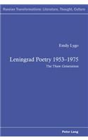Leningrad Poetry 1953–1975