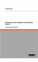 Die Funktion der Verbände im politischen System