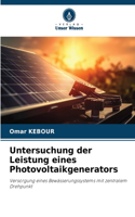 Untersuchung der Leistung eines Photovoltaikgenerators