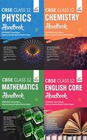 CBSE Class 12 Physics, Chemistry, Mathematics & English Core Handbook - MINDMAPS, Solved Papers, Objective Question Bank & Practice Papers