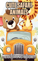 Cute Safari Animals Coloring Book