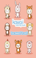 kawaii coloring book too sweet to eat