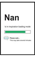 Nan is in Inspiration Loading Mode