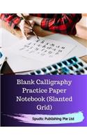 Blank Calligraphy Practice Paper Notebook (Slanted Grid)