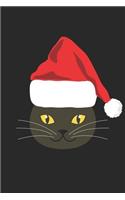 Korat Cat Notebook - Korat Cat Santa Hat Cat Lover Christmas Gift - Korat Cat Journal