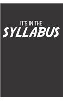 Syllabus School Teacher Notebook Journal