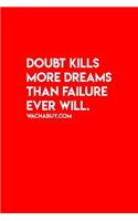 Doubt Kills More dreams than failure ever will